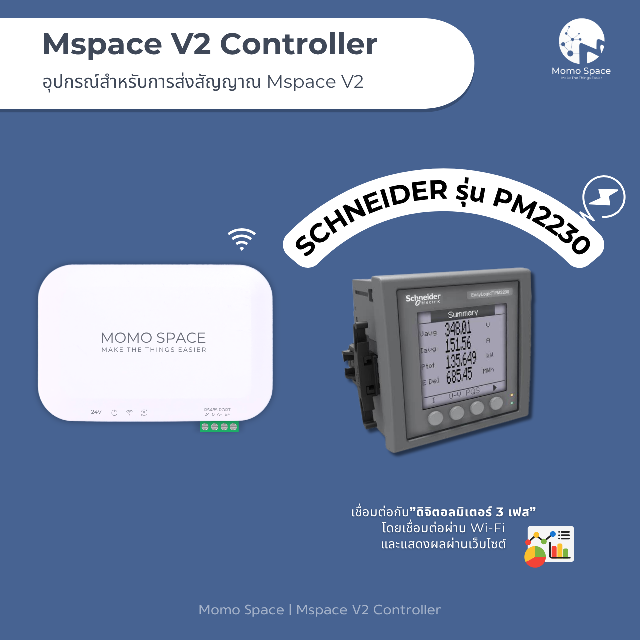 Mspace V2 for Digital Meter | อุปกรณ์รับ-ส่งข้อมูลสำหรับดิจิตอลเพาเวอร์มิเตอร์ 3 เฟสออนไลน์ 6